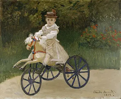Jean Monet auf seinem Pferdewägelchen Claude Monet